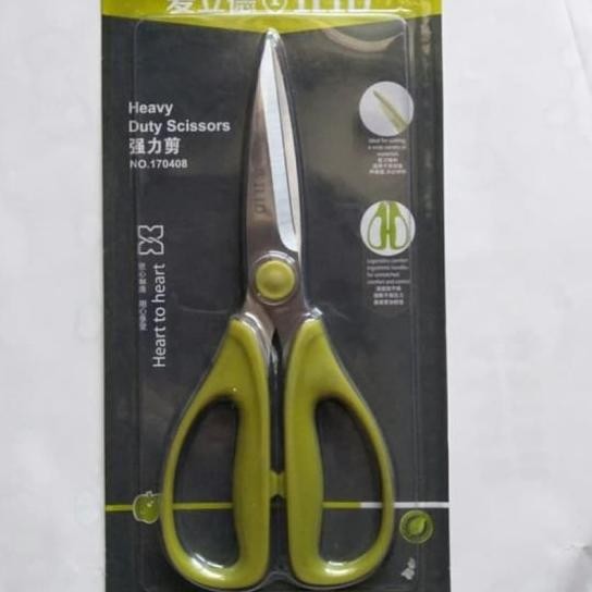 Gunting Heavy Duty Dapur Ilid 408 Stainless Steel Green
