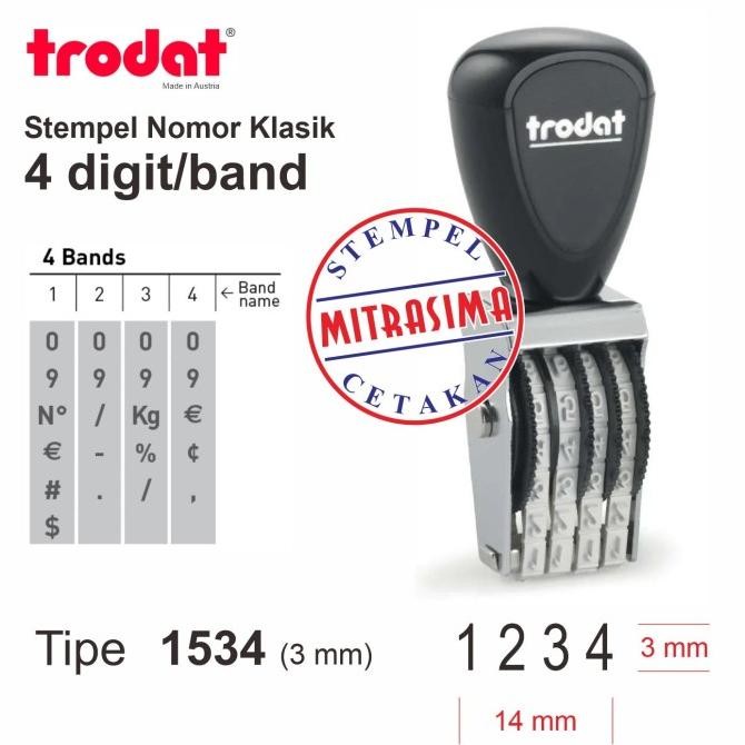 

Sale Stempel Klasik Nomor Merk Trodat 4 Digit