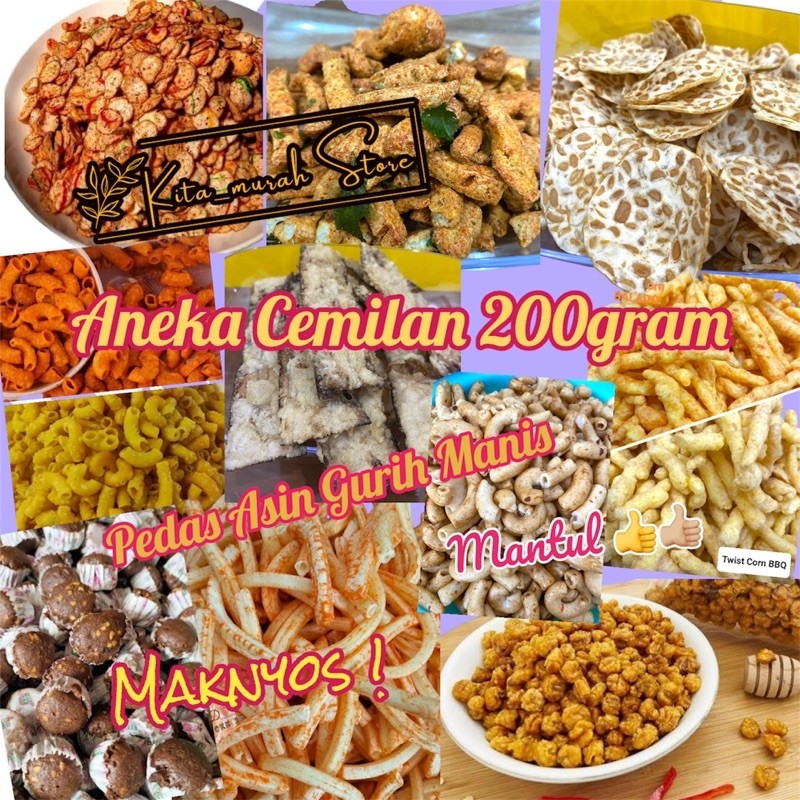 

ANEKA SNACK CEMILAN ENAK MANTUL 200 GRAM