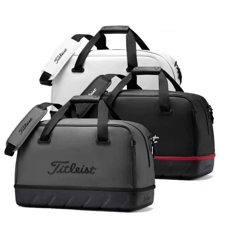 [Titleist] Stok Tersedia 2024 Gaya Baru Golf Lapisan Ganda Tas Pakaian Pria Wanita Tas Travel Olahra