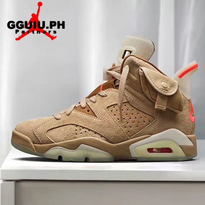 [GGUIU.PH] Sepatu Basket Tennis Air jordan 6 Travis scott retro 36-47 |EF936286|