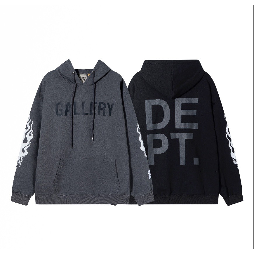 HIGH STREET GALLERY DEPT ARM FLAME LETTERS PRINT HOODIE KLASIK |0DB405A8|