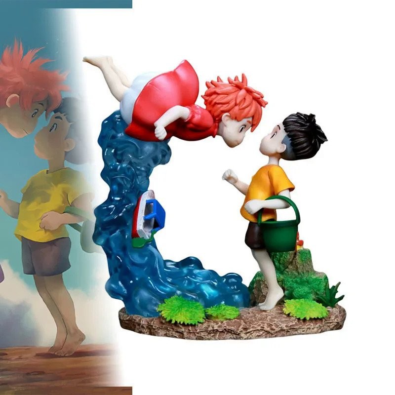 15cm Ponyo On The Cliff Figure Ponyo Sousky Seagal Figure Pvc Gk Statue Anime Action Figurine Model 