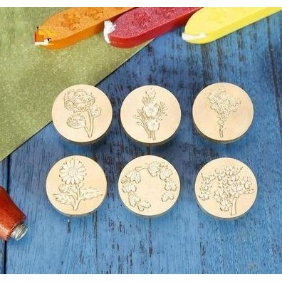 

Sale Sealing Wax Stamp With Wood Handle - Flower Stalk Series
