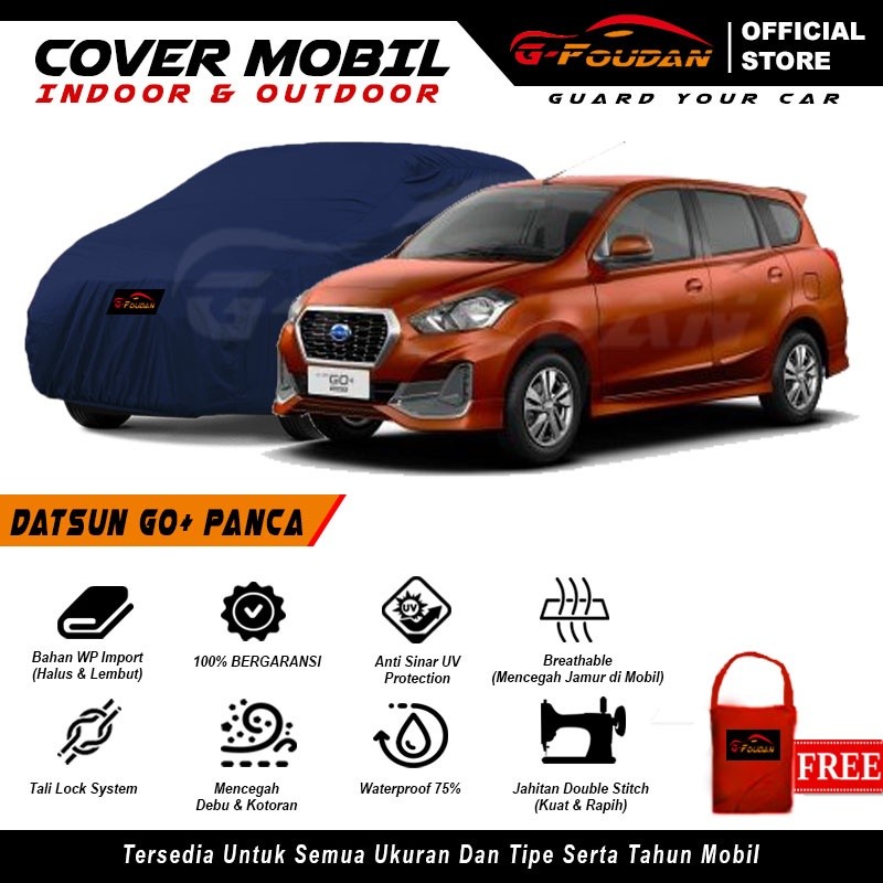 Body Cover Mobil Datsun Go Plus Panca / Sarung Mobil Datsun Go+ Panca/ Selimut Datsun Go 3 Baris