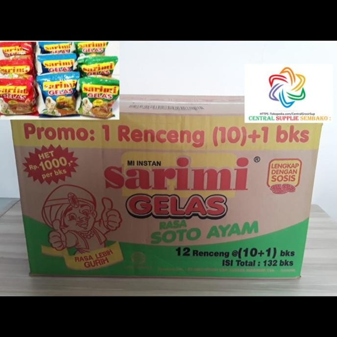 

Sarimie Gelas Rasa Soto [30gr /10 renceng /1 karton ]