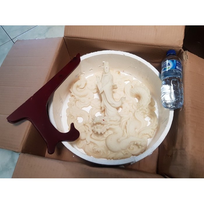 Sani - Pajangan Sincia Imlek Patung Dewi Kwan Im Budha Jade Batu Giok Angpao