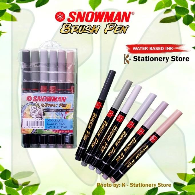 Surprise Snowman Brush Pen Set 6 Colours Bm-6 Neo 2024