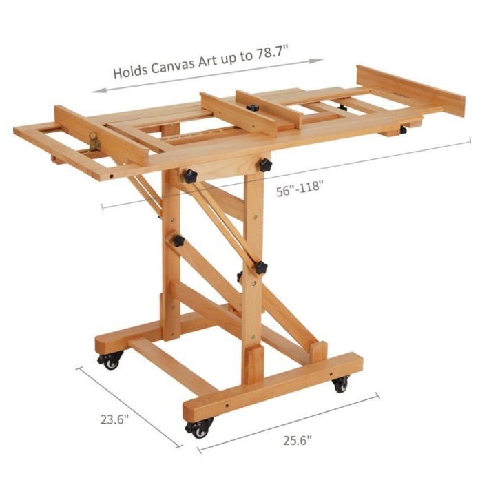 

promo! Meeden Movable Easel H-Frame Multi Function 2 Canvas Heavy Duty