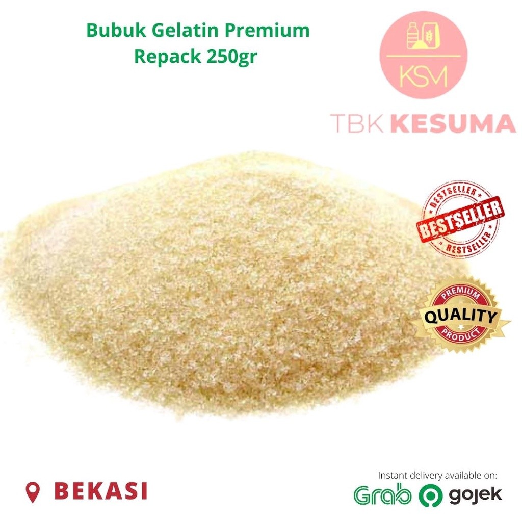 

Bubuk gelatin premium quality import repack 250gr