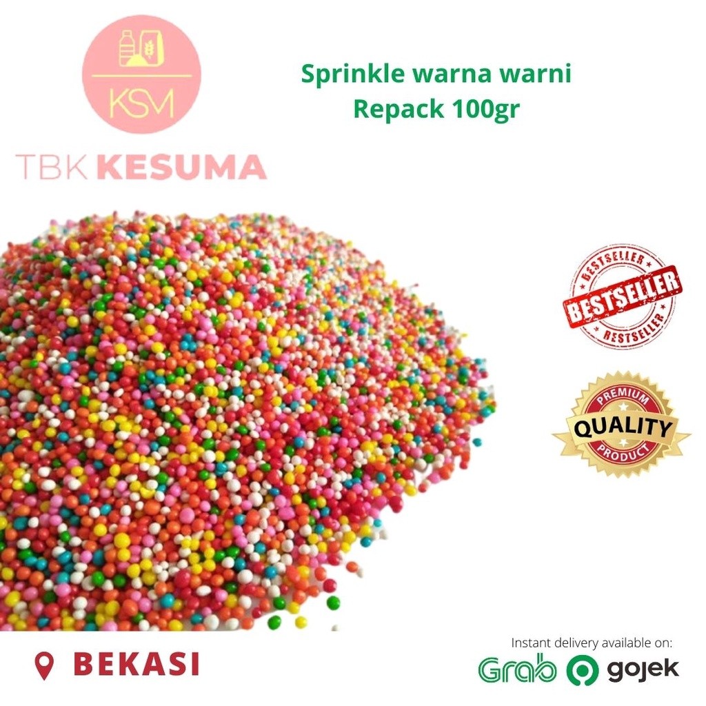 

Sprinkle warna warni kue repack 100gr