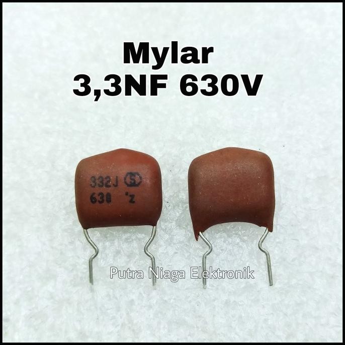 Update Kapasitor 3,3NF 630V Mylar 3.3NF 630Volt 3N3 kode 332J630 putr4n