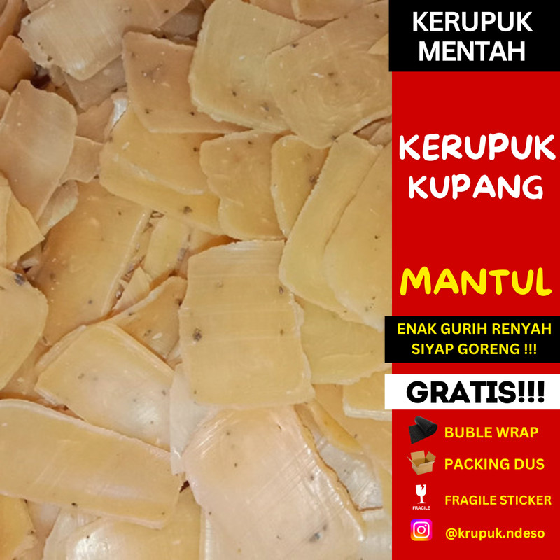 

Kerupuk KUPANG PUTIH Krupuk TOTOL SUPER Khas Asli Sidoarjo Enak Gurih Renyah Murah Bintang 500gr