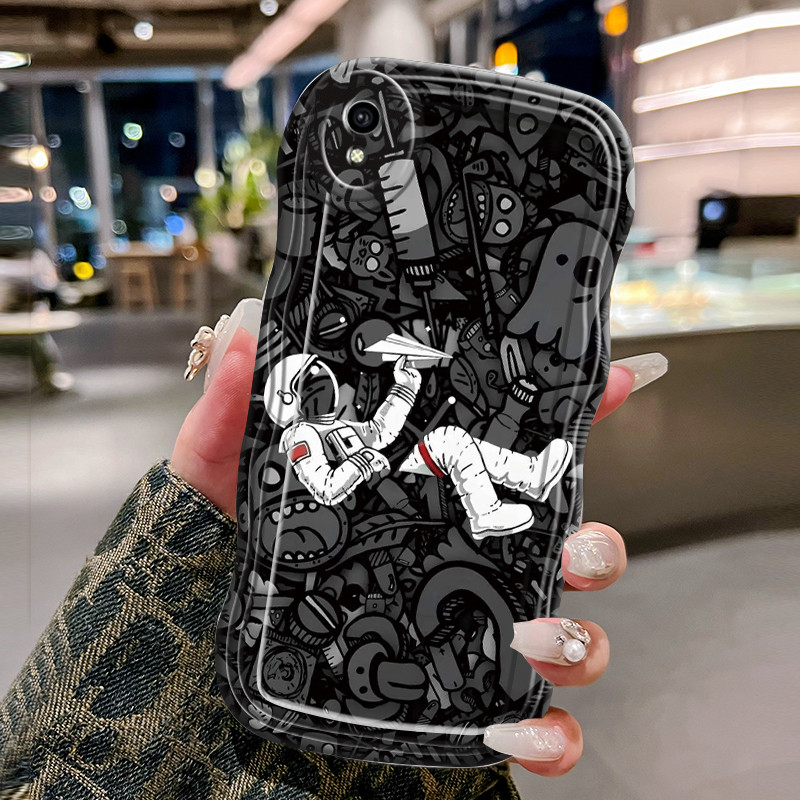 Casing Hp Untuk VIVO Y91C Y1s Y90 Case Casing pola Astronot NASA Kasing HP Cesing Silikon Kesing gel