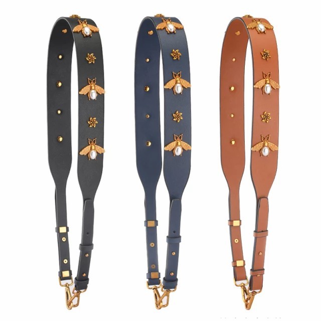 Bag Strap MK Vintage Leather Bag Straps Tali Tas Adjustable 108-120Cm