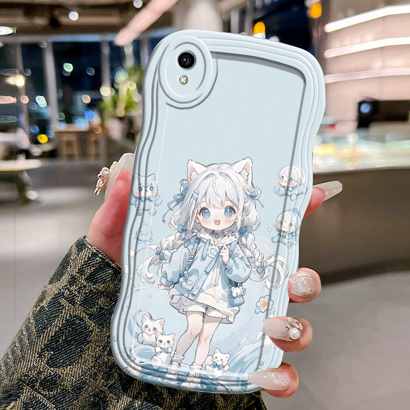 Casing Hp Untuk VIVO Y91C Y1s Y90 Case Casing motif kepang Kesing HP pelindung silikon gelombang tra