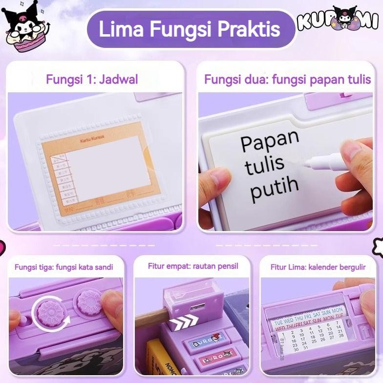 

Oy58 Penjual LokalTempat Pensil Kata Sandi Multifungsi KUROMI Kotak Pensil Kedua Sisi Pola Kartun SANRIO Termurah