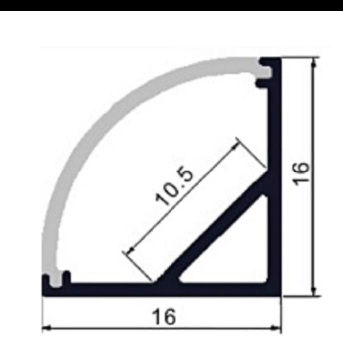 TERBARU ALUMINIUM LED STRIP / HOUSING ALUMINIUM LED STRIP 2METER V STYLE 