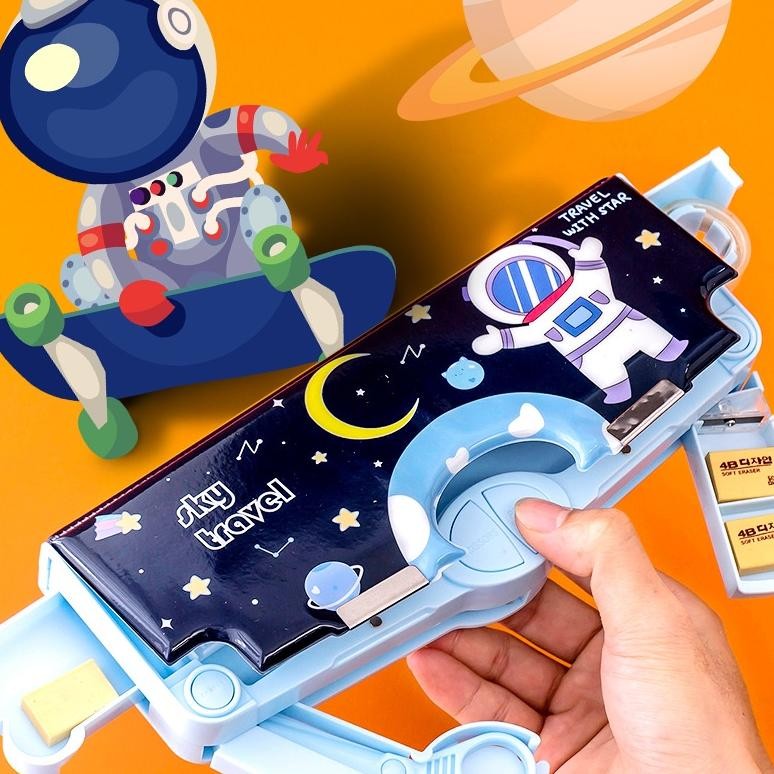 

iQ45 MATOUGUI - Kotak Pensil/Tempat Pensil Bahan Plastik Multifungsi Untuk/Multifungsi Kotak Penyimpanan Alat Tulis /Kartun Lucu Tempat Pensil/Tempat Pensil Astronot Untuk Motif Unicorn Terlaris