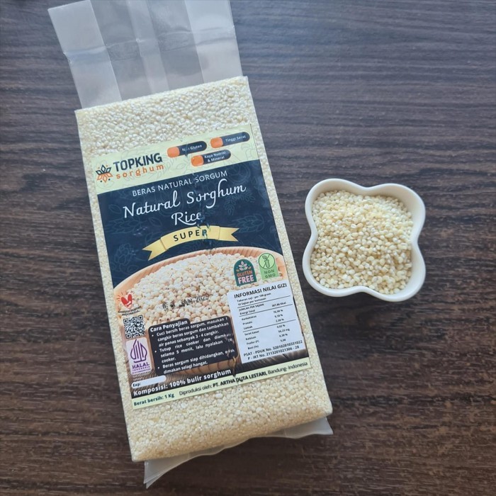 

Terlaris Top King Sorghum Beras Sorgum Alami ( Natural Sorghum Rice ) 1 Kg SALE