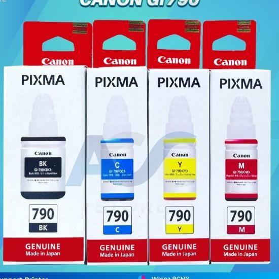 

1 Set 4 Pcs Tinta Canon Gi 790 Isi Ulang Printer G1010 G2010 G3010