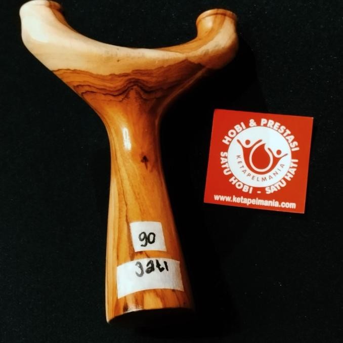 Ketapel Natural Cagak Kayu Jati - Langka  Ready