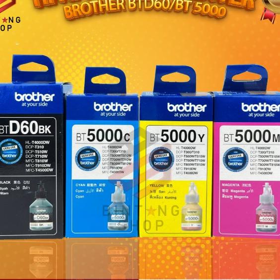 

1 Set 4 Pcs Tinta Brother Btd60Bk Bt5000 Tinta Printer Dcp T310 T510W