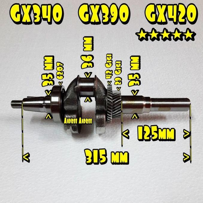 HARGA DISC - GX-340 GX-390 Crankshaft Kruk As Engine Honda China GX390 GX 390 420