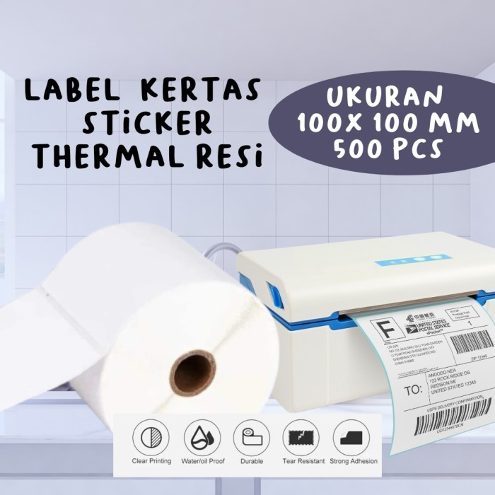 

Terlaris Label Barcode Direct Thermal 100x100 mm 100 x 100 core 1 inch isi 500 SALE