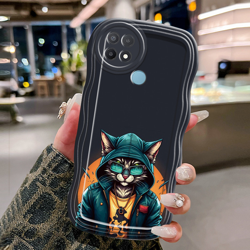 Casing Hp Untuk OPPO A15 A15s A35 Case Casing HP pola macan tutul dan kucing Kasing Cesing Silikon K