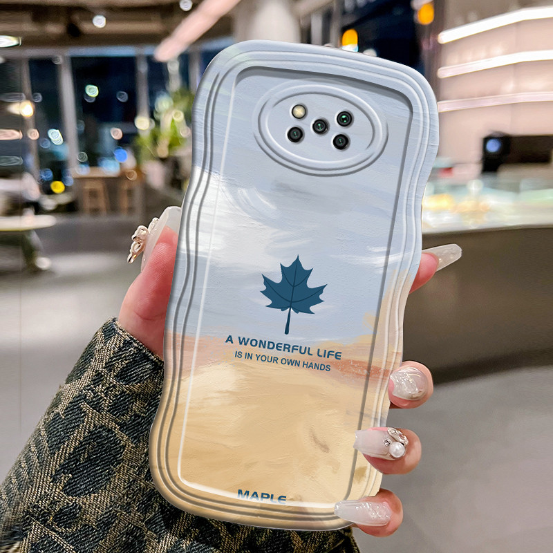 Casing Hp Untuk Xiaomi POCO X3 POCO X3 Pro POCO X3 NFC POCO X3 GT Case Casing pola daun maple Kasing
