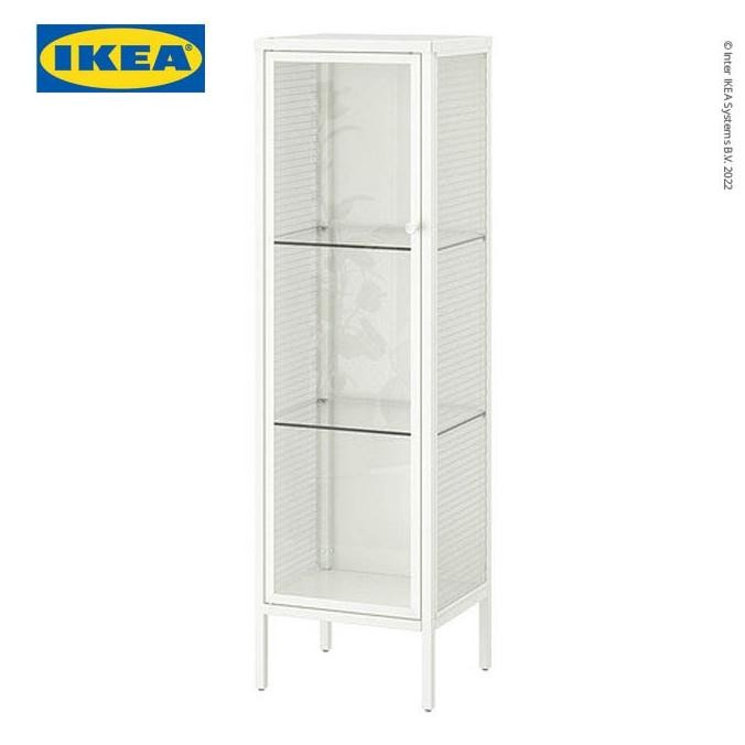 IKEA BAGGEBO Lemari Pajangan dengan Pintu Kaca 34x30x116 cm
