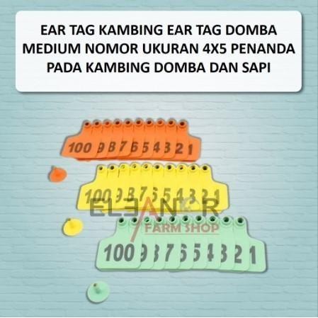 

Ear Tag Kambing Medium Nomor Ukuran 4X5 Penanda Domba Sapi 001-1000 Hewan