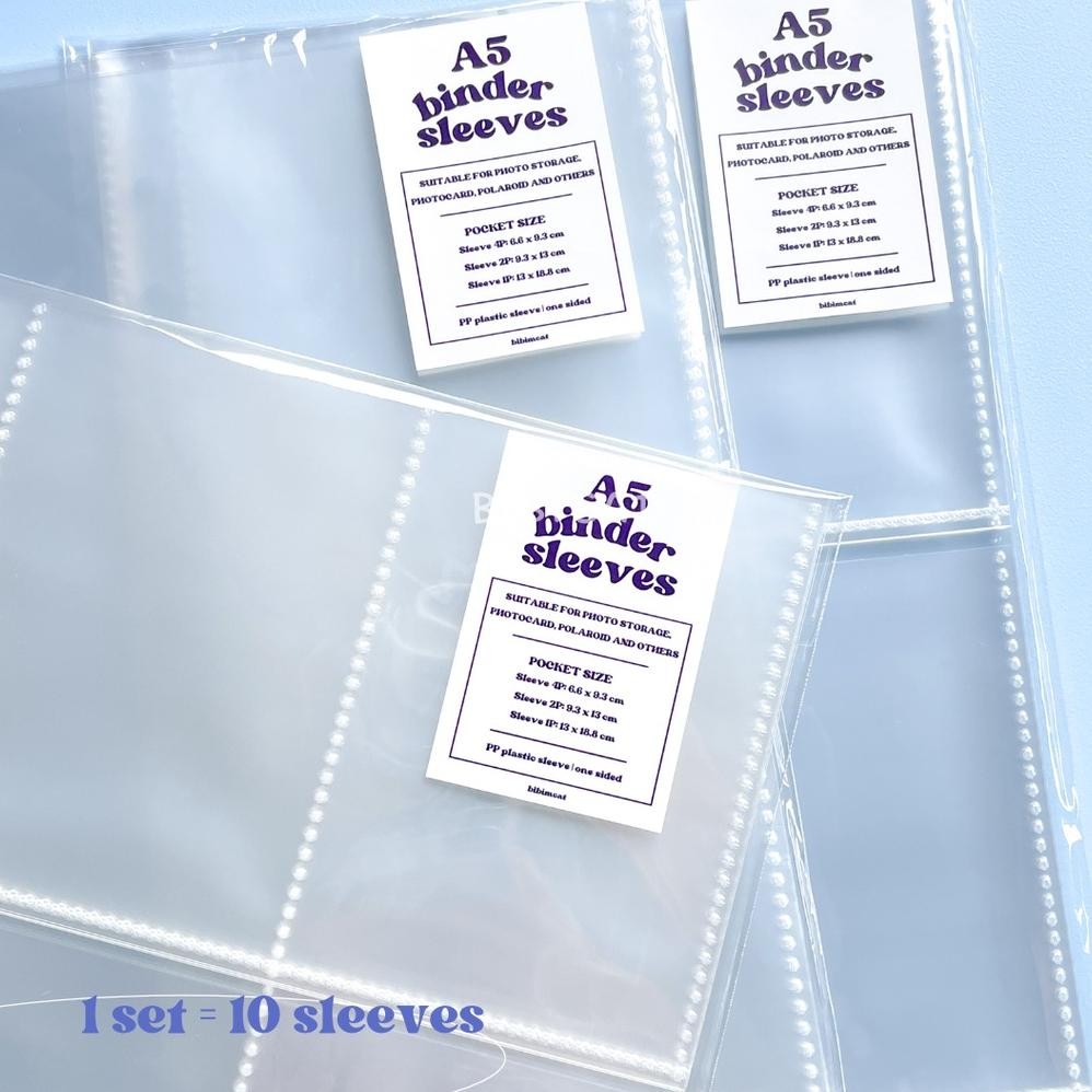 

PROMO (A5 Size) 10 Lembar Sleeve Binder A5 6 Ring - ONE Sided KT78