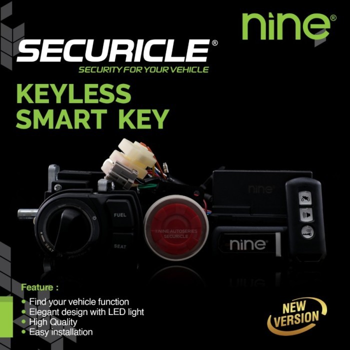 KEYLESS REMOTE SECURICLE 9NINE LUMINOS NMAX OLD PLUG AND PLAY