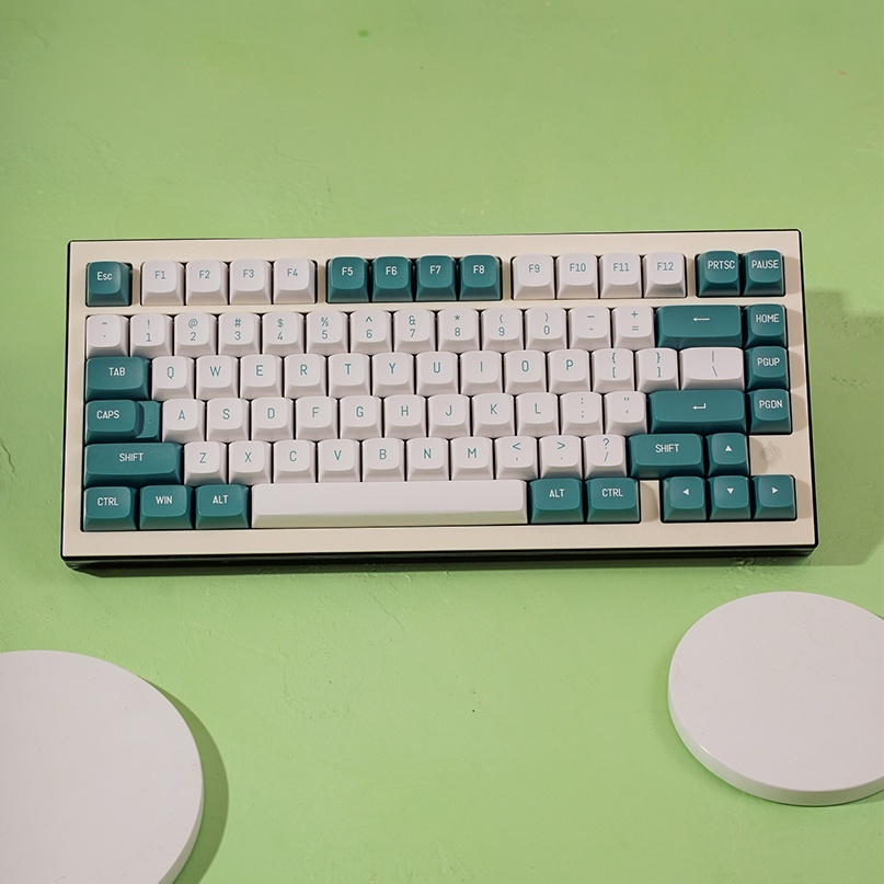 P R O M O KEYCAPS CSA Teal Keycap White Putih Hijau Mechanical Keyboard