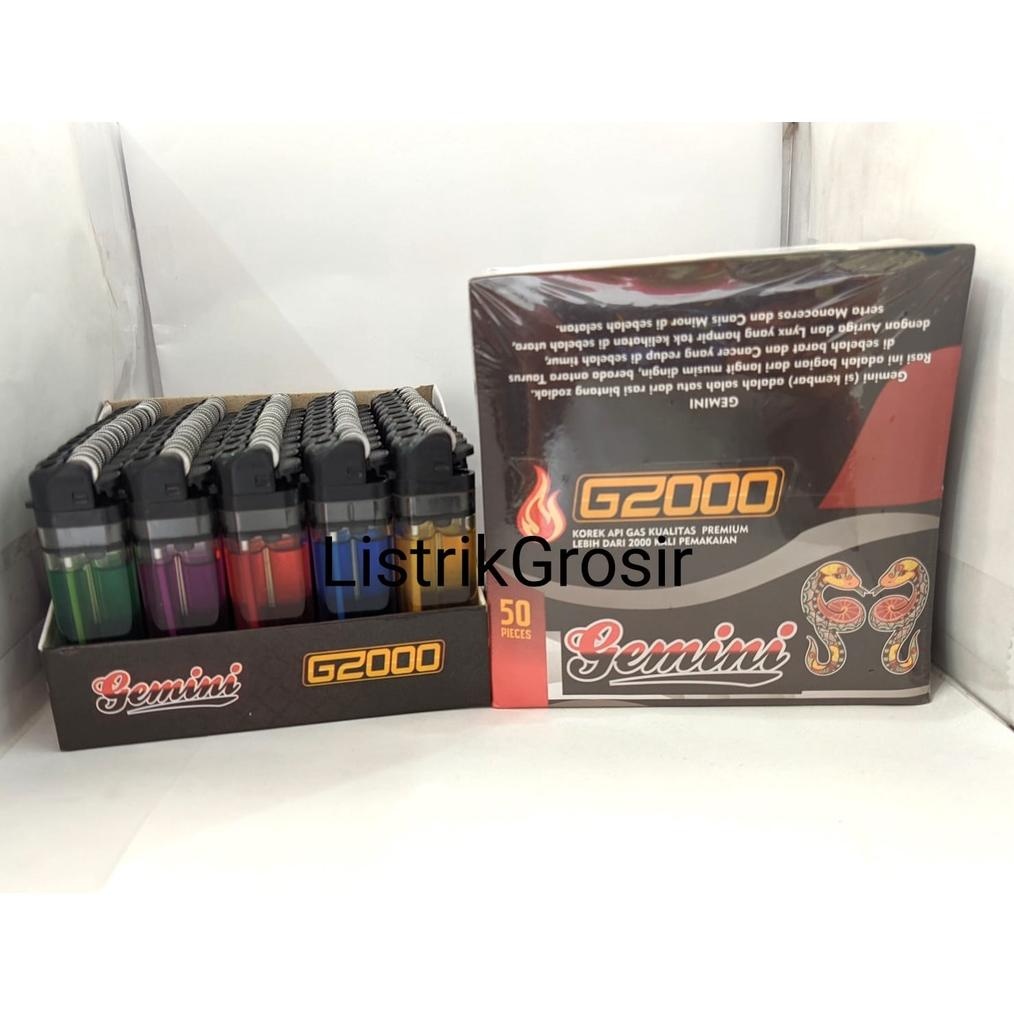 Korek Gas G2000 Murah Grosir Model Korek Tokai Kepala Hitam dan Chrome