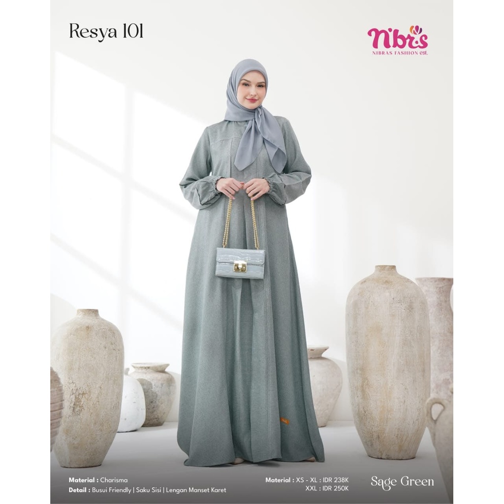 GAMIS NIBRAS RESYA 101 / GAMIS NIBRAS TERLARIS 2024 / GAMIS NIBRAS TERBARU 2024 / DRESS NIBRAS TERMU