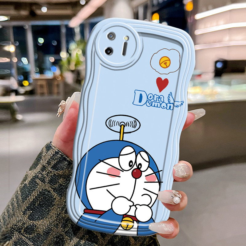 Casing Hp Untuk Realme C11 2020 Case gelombang Sisi Softcase Silikon Doraemon Kesing CasingHP Cesing