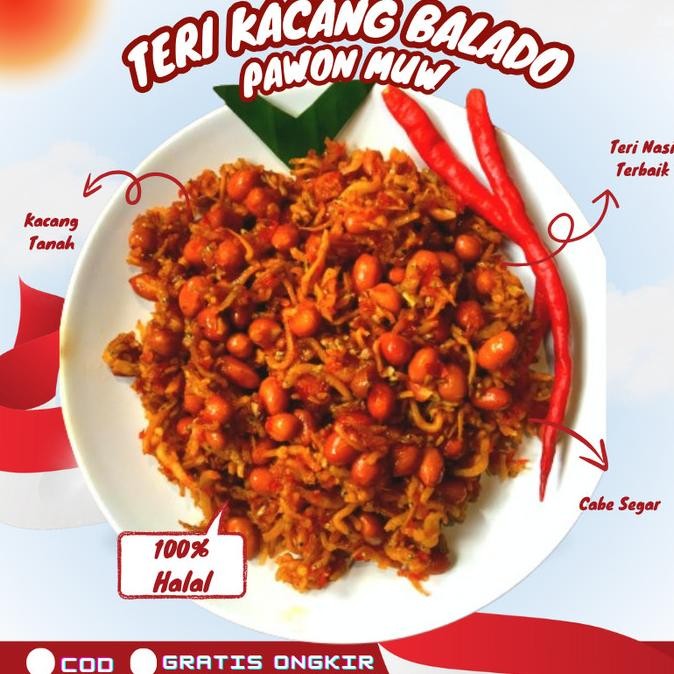 

Teri kacang balado lauk kering praktis siap saji pedas manis asin gurih Pawon Muw H56J