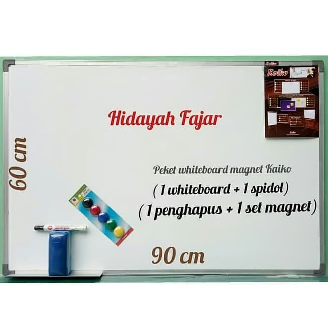

papan tulis - whiteboard kaiko + magnet warna + spidol + penghapus