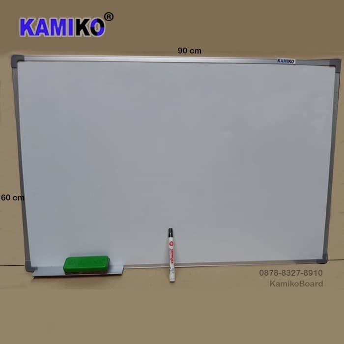 

Whiteboard Kamiko 60 x 90 cm Gantung - Spidol Hitam - Hapusan