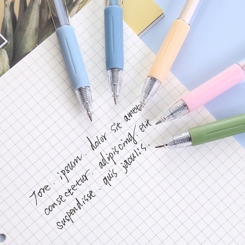 

SMS Pen Warna Warni Pulpen Cetekan Transparant Polos Pena Gel 0.5mm Tinta Hitam Alat Tulis Sekolah