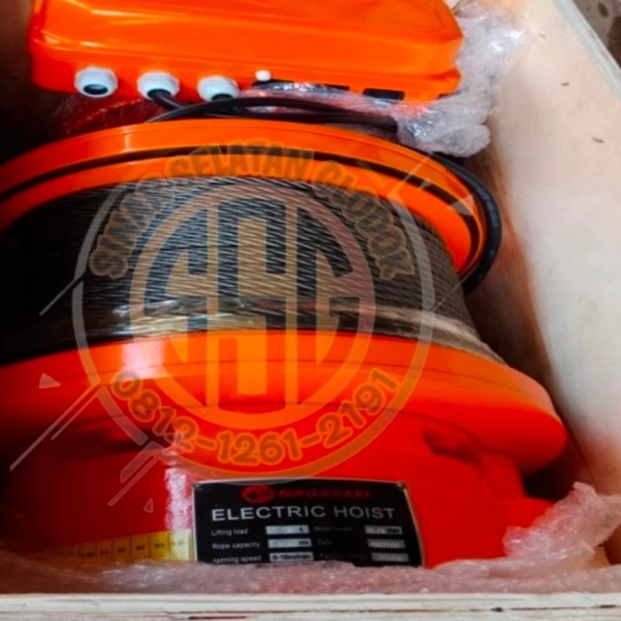 READY NAGASAKI Winch Electric Hoist Wire Rope Hoist 5 Ton x 100 Meter