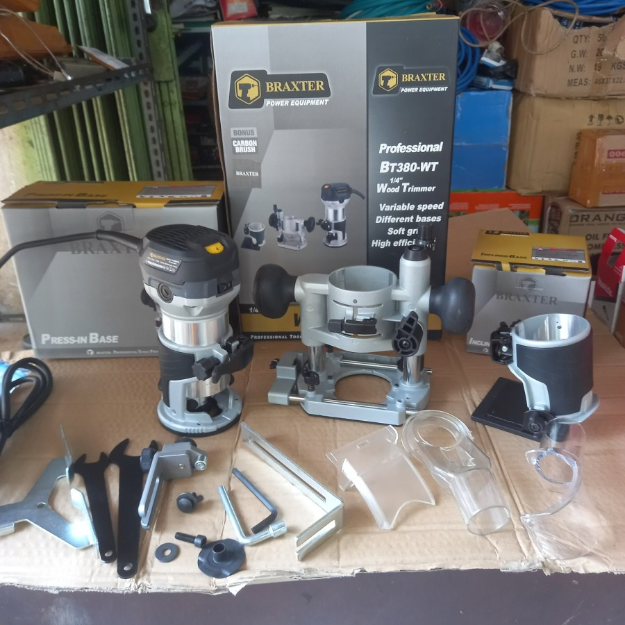 READY MESIN ROUTER PROPIL BISA GANTI DUDUKAN / WOOD TRIMMER BRAXTER BT380-WT