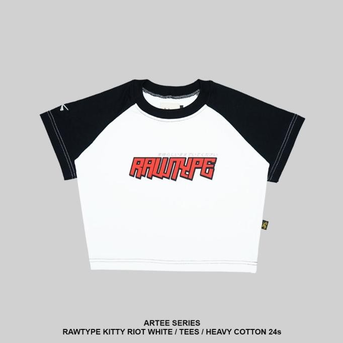 BRG BARU RAWTYPE RIOT  Kitty Riot Crop Top - White