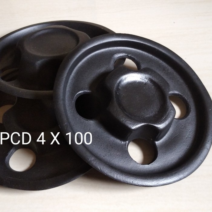 CENTER DOP VELG KALENG PCD 4X100, WARNA HITAM DOP