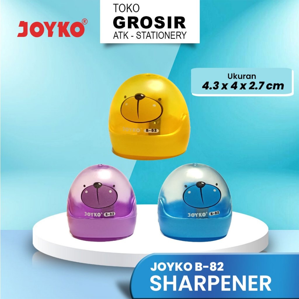 

RAUTAN PENSIL JOYKO B-82 SHARPENER / Serutan Pensil / Sharpener Pencil / Rautan Beruang