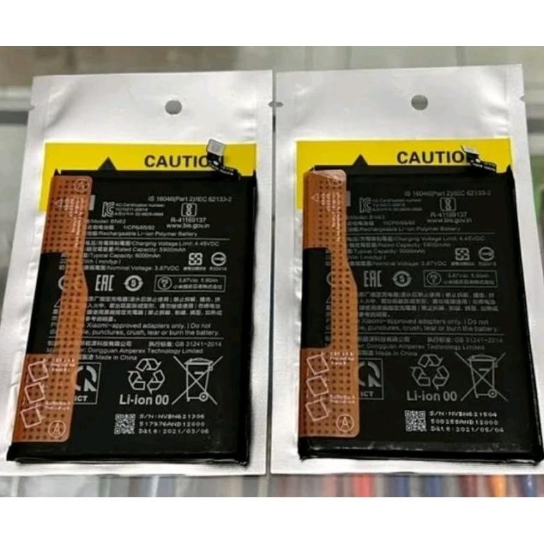 Ini Batre Baterai Original 100% Copotan Xiaomi Pocophone Poco M3 Redmi 9T Bn62 Bn-62