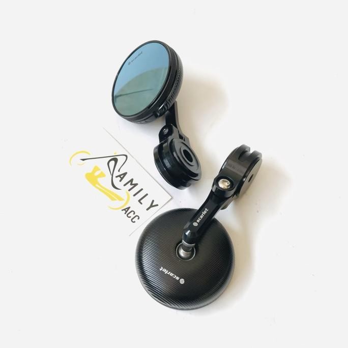 Spion Jalu Bar End Bulat Mini Scarlet Full CNC Vespa Nmax Aerox Vario